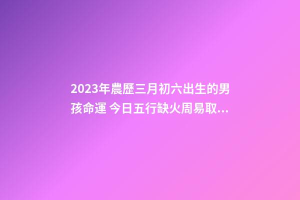 2023年農歷三月初六出生的男孩命運 今日五行缺火周易取名